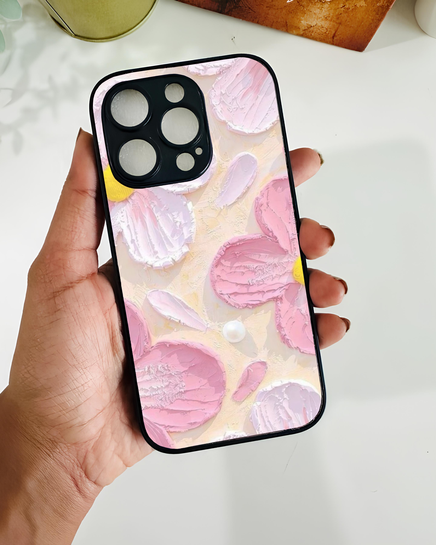 All Models Pink White Floral Case