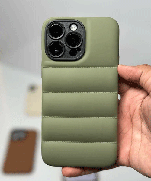 Premium Silicone Puffer Case For iphone