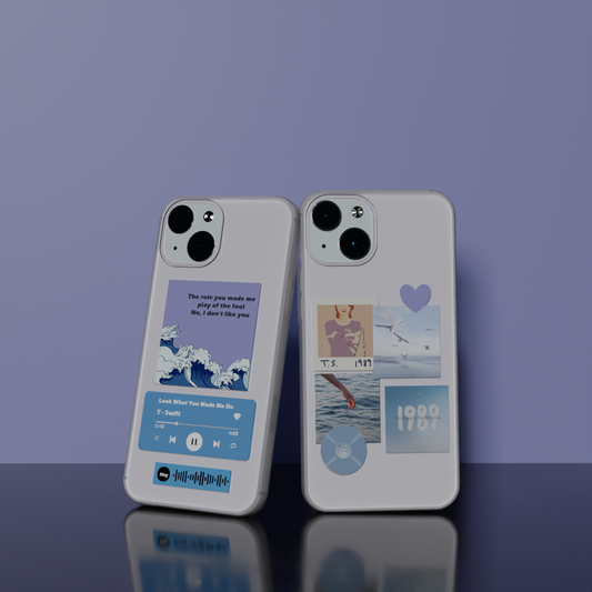 Ocean Blue T-Swift - Combo Soft Transparent Silicon Case