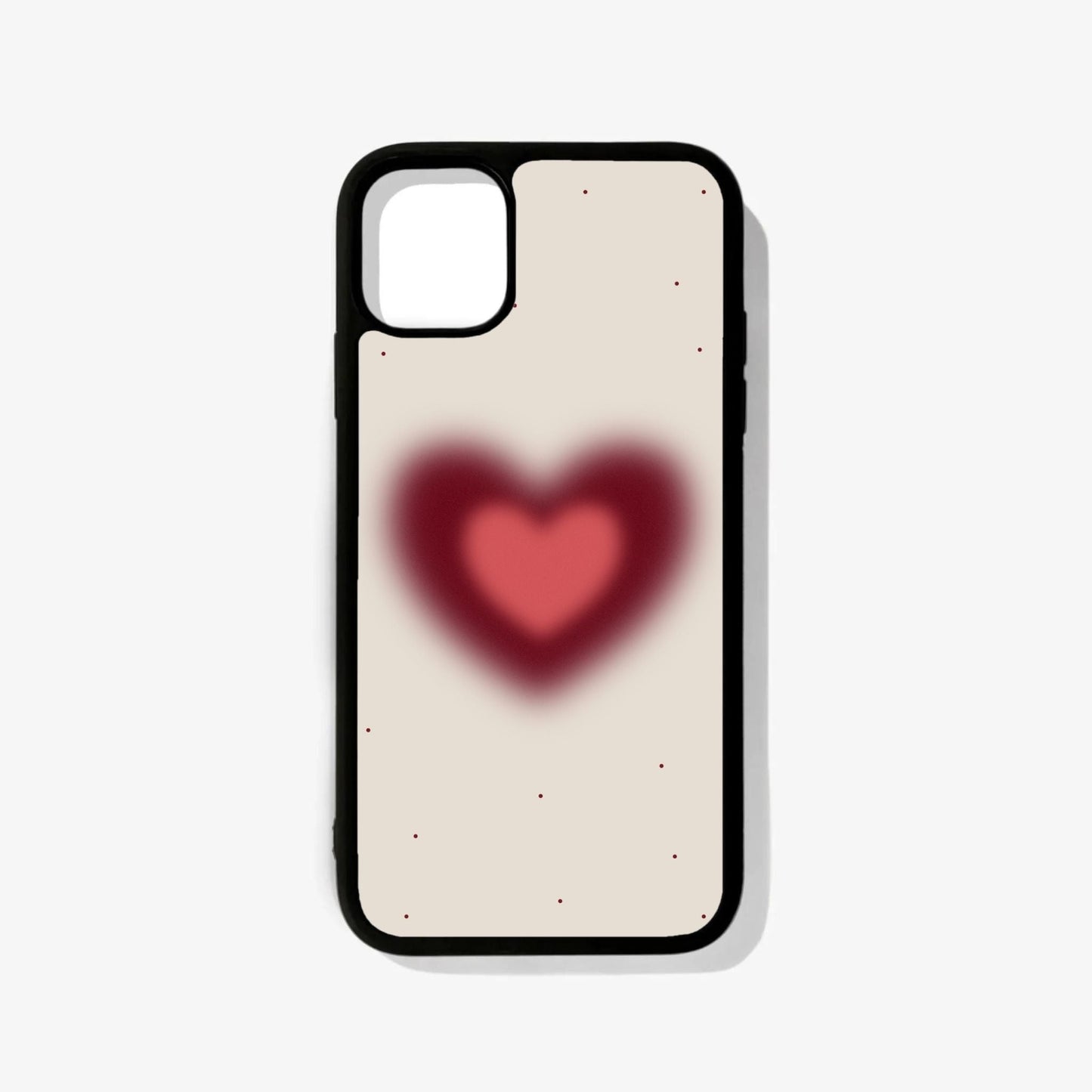 Red Aura Heart Glass Case