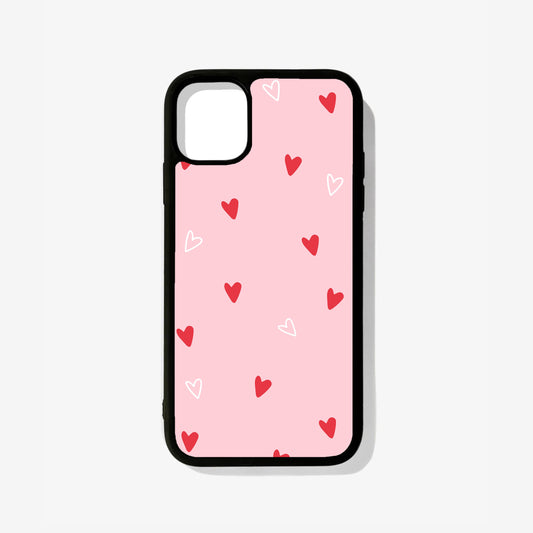 All Models Cute Hearts Glass Case