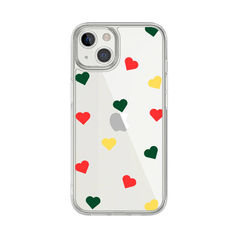 Colourful Hearts Clear Case