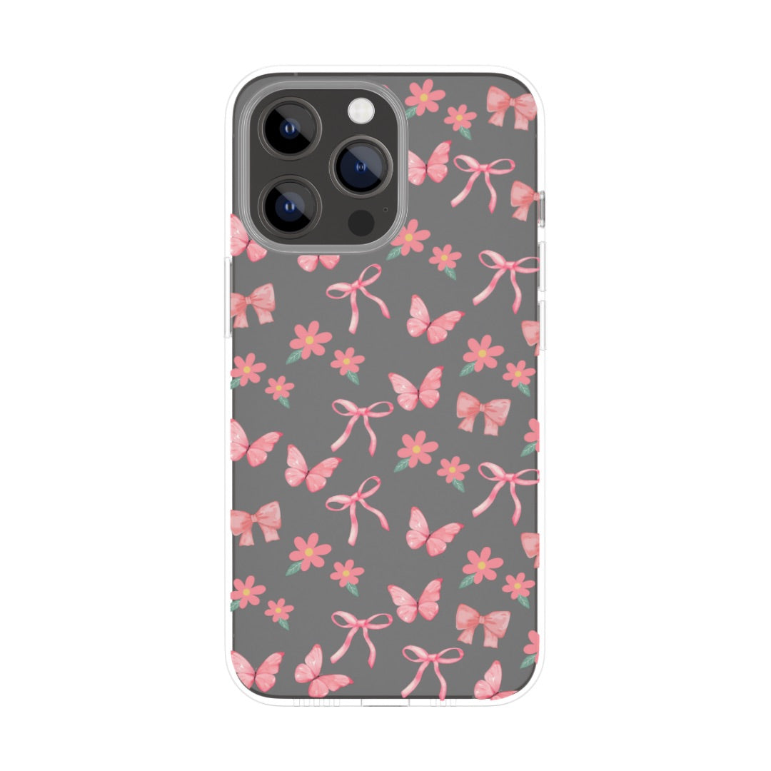 Coquette Bows & Butterflies Clear Case