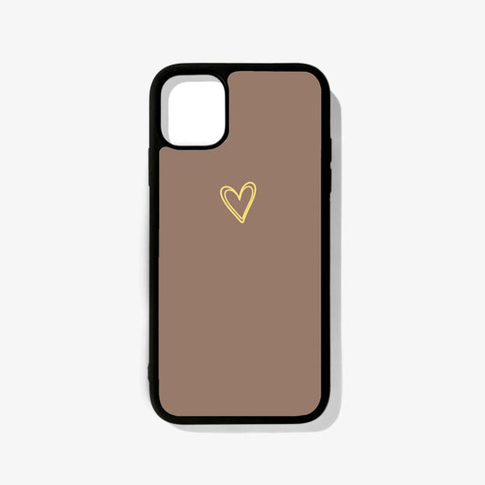 Mini Heart Brown Glass Case