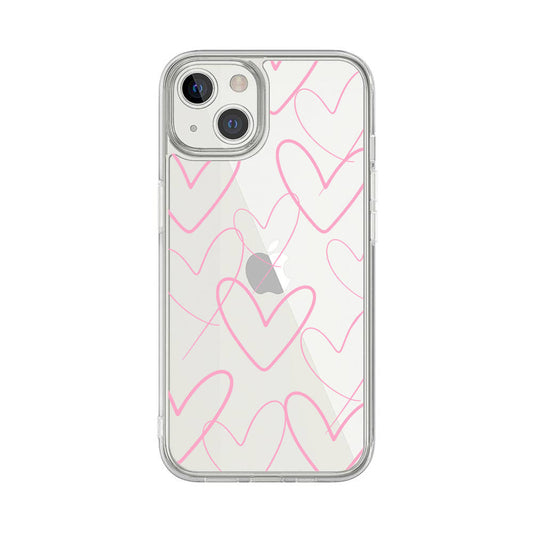 Pink Hearts Clear Case