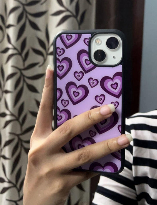 All Models Purple Mini Heart Glass Case