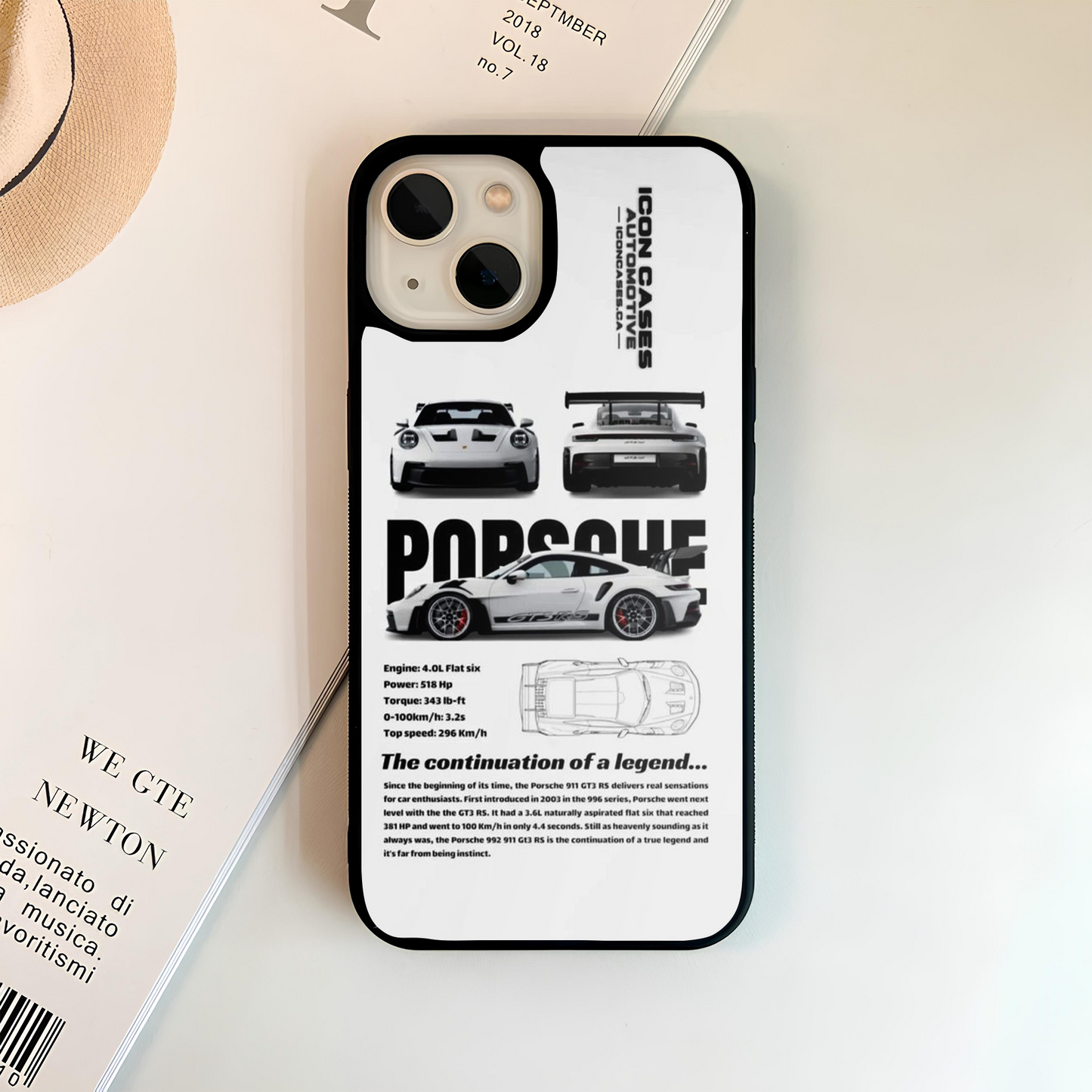 White Caption Car Case - Case On