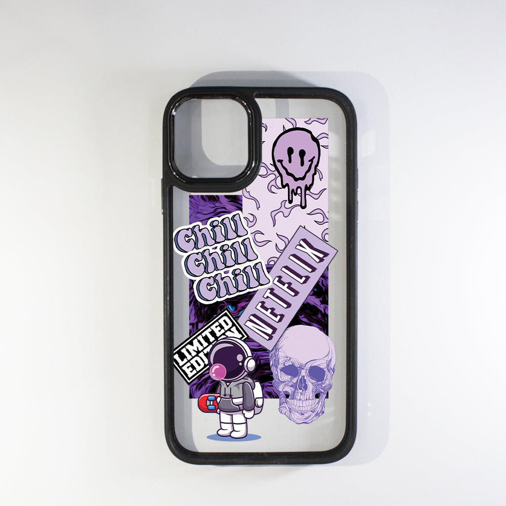 Funky Purple Black Border Case