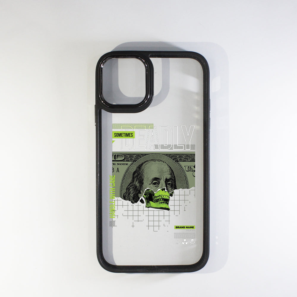 Skull Money Black Border Case