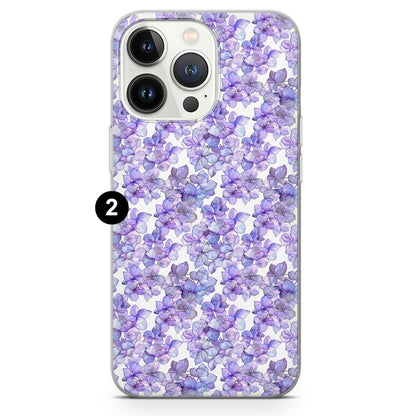 Butterfly Phone Case Purple Flowers Cover fit All Models