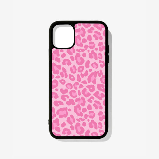 All Models Pink Leopard Glass Case