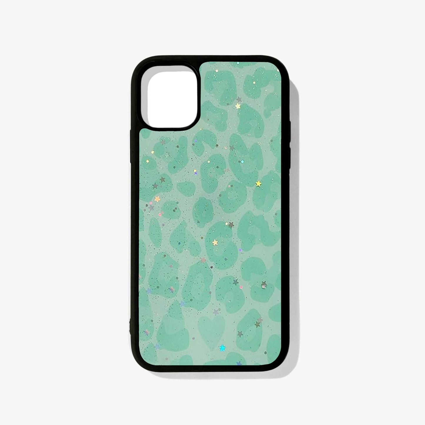 Green Leopard (with sparkle) Glass Case