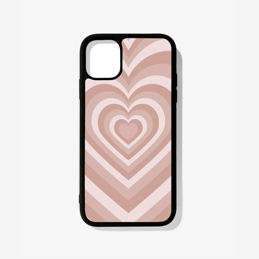 All Models Light Brown Heart Glass Case