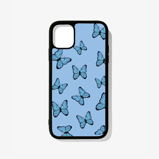 All Models Blue Butterflies Glass Case