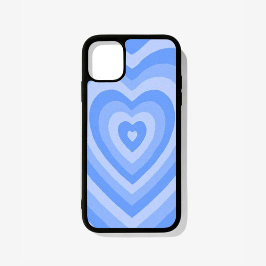 All Models Blue Heart Glass Case