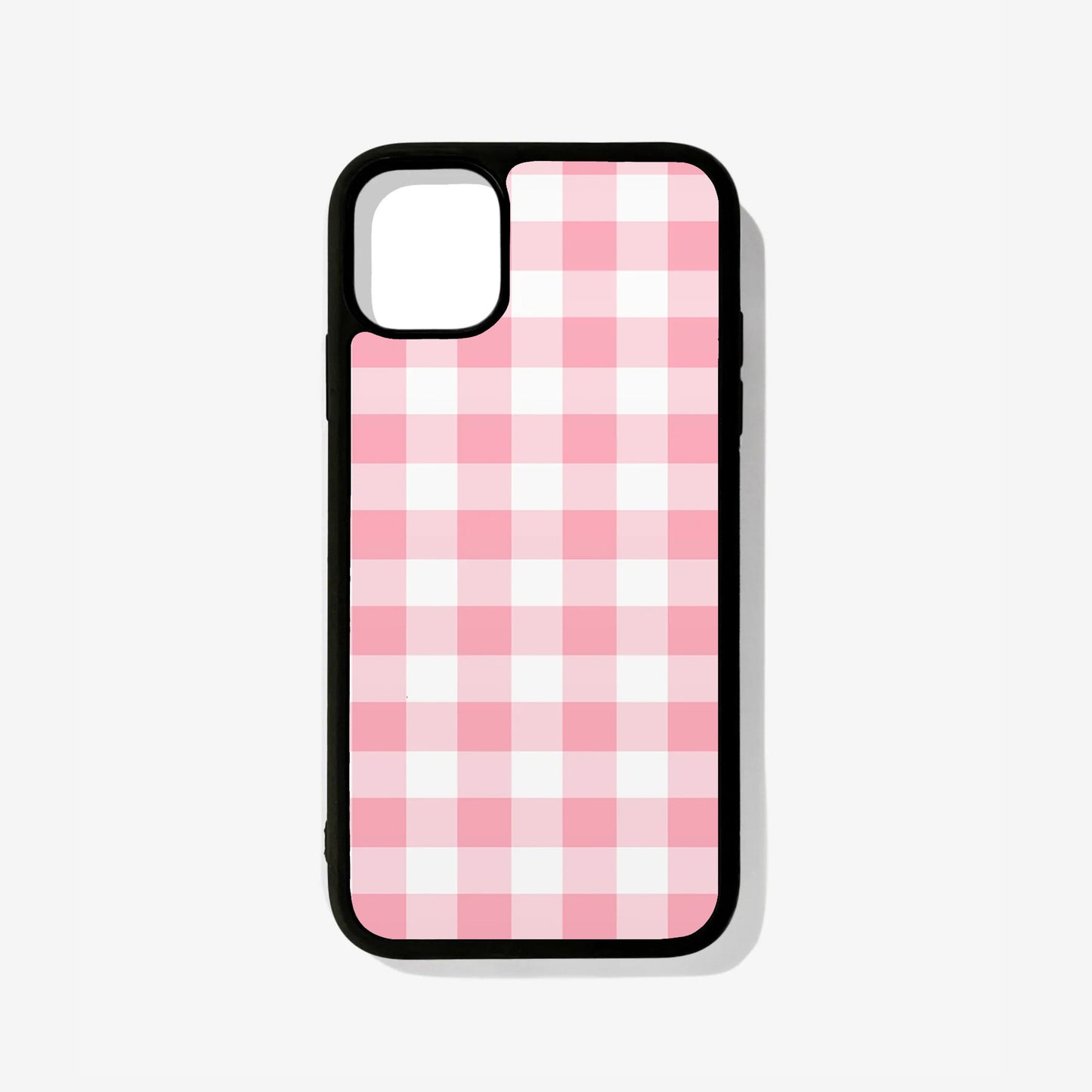 Pink Plaid Glass Case