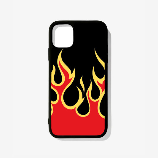 All Models Red Flames Glass Case