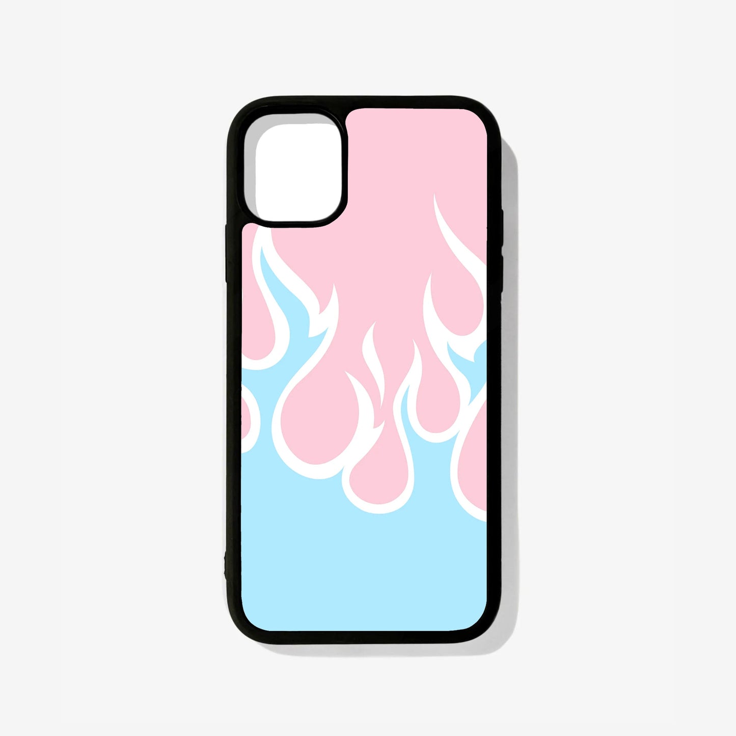 Baby Blue Flames Glass Case