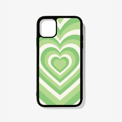 All Models Green Heart Phone Case